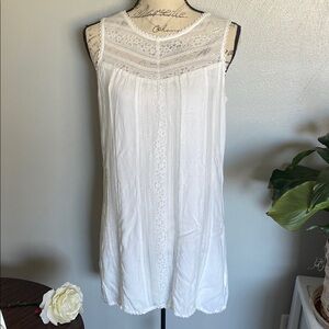 American Rag Cie White Lace Boho Tank Blouse Size Medium Cottagecore